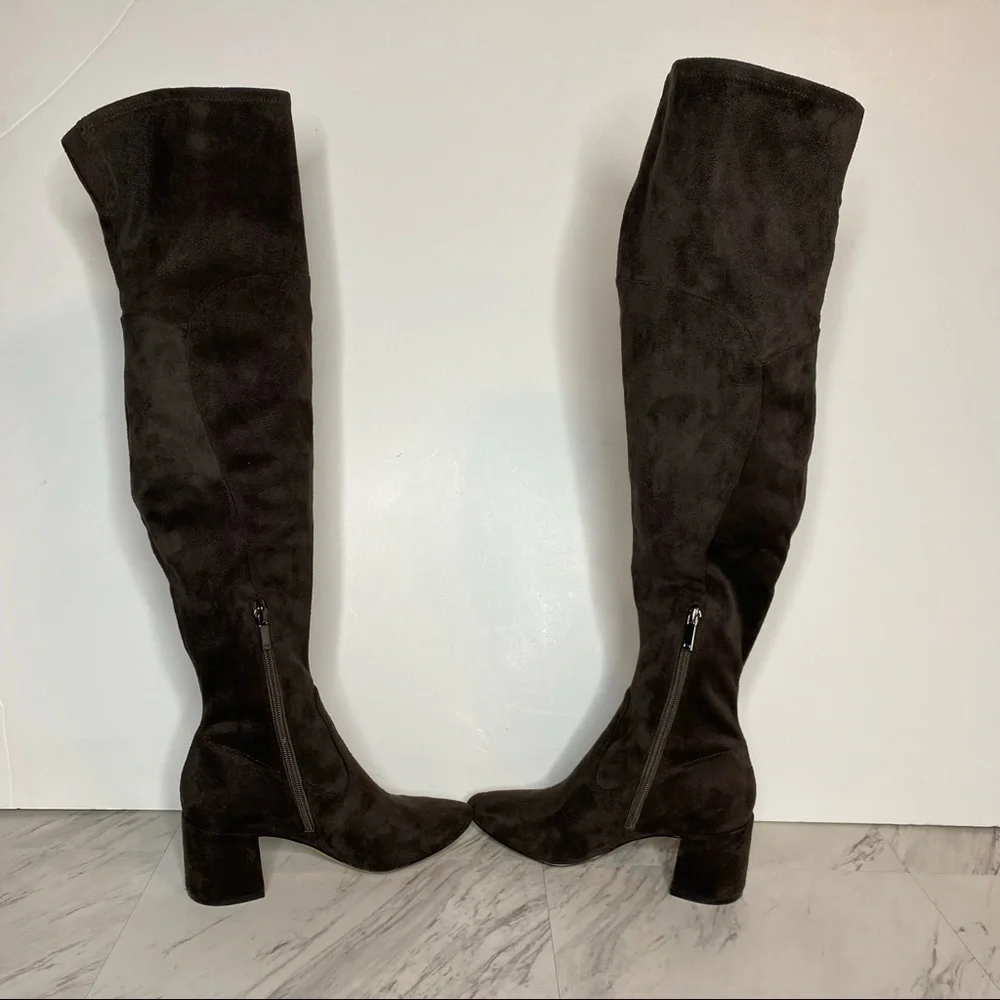 Marc Fisher Jayne Gray Over The Knee Boot 6M